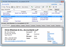 Customer database and CRM in RangerMSP software