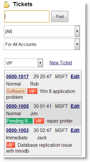 Ticket Labels in Web Interface