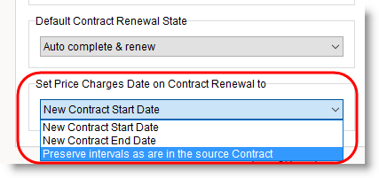 Contract Renewal Settings