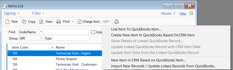Quickbooks options in items window1.png