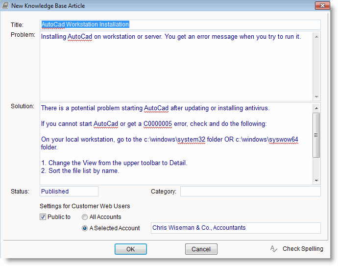 Knowledge base new article app.gif