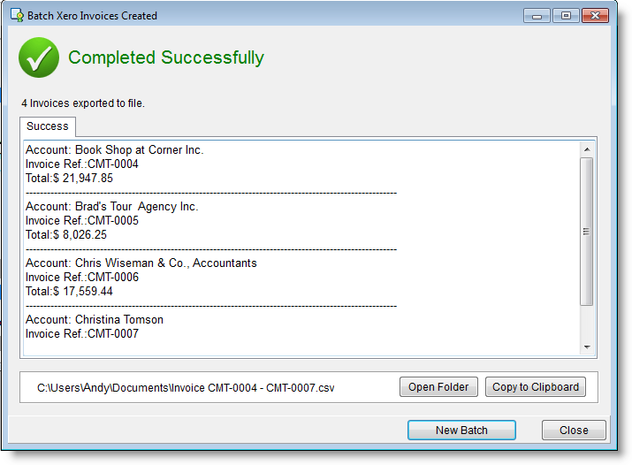 Xero link Batch Invoice finish.png