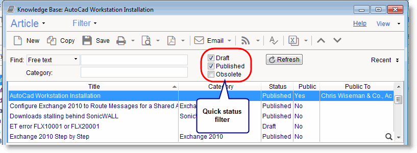 Knowledge base filter status app.gif