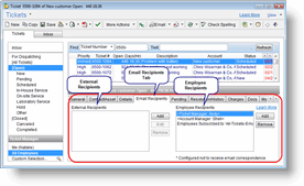 Email Recipients Tab