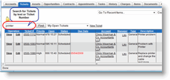 Enhanced Ticket Search